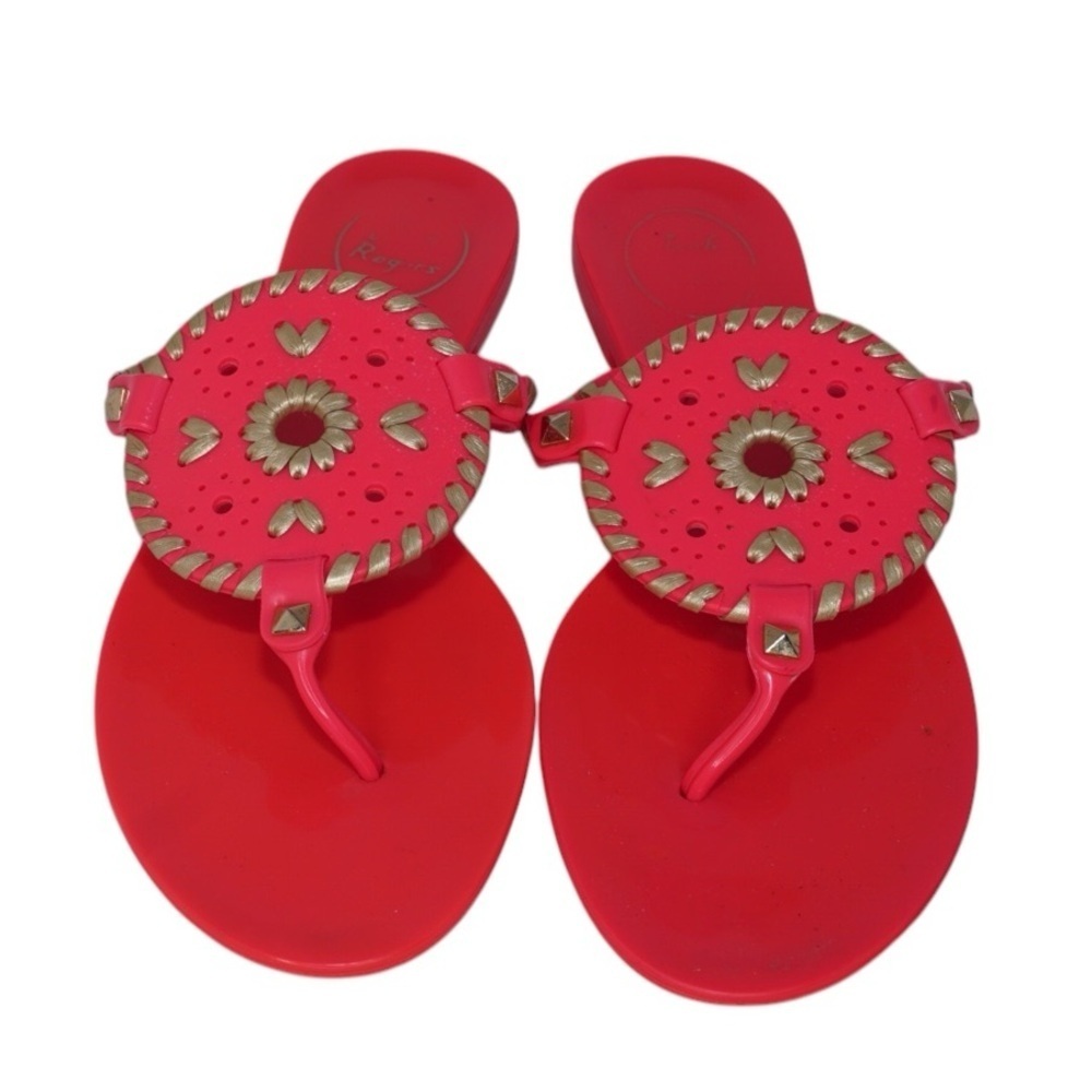 Jack Rogers Pink Jelly Thong Sandals, Size 8